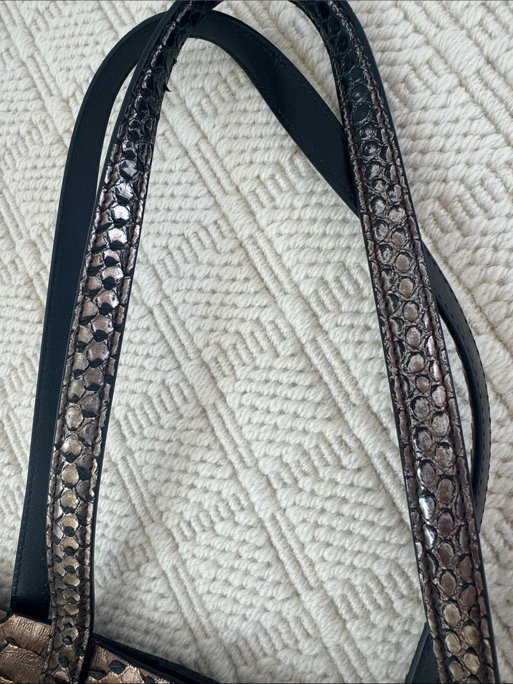 Tom Ford Metallic Snakeskin T Tote